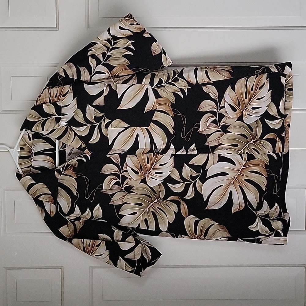 Malihini Hawaii men's tropical print button-down Short Sleeve shirt sz xl